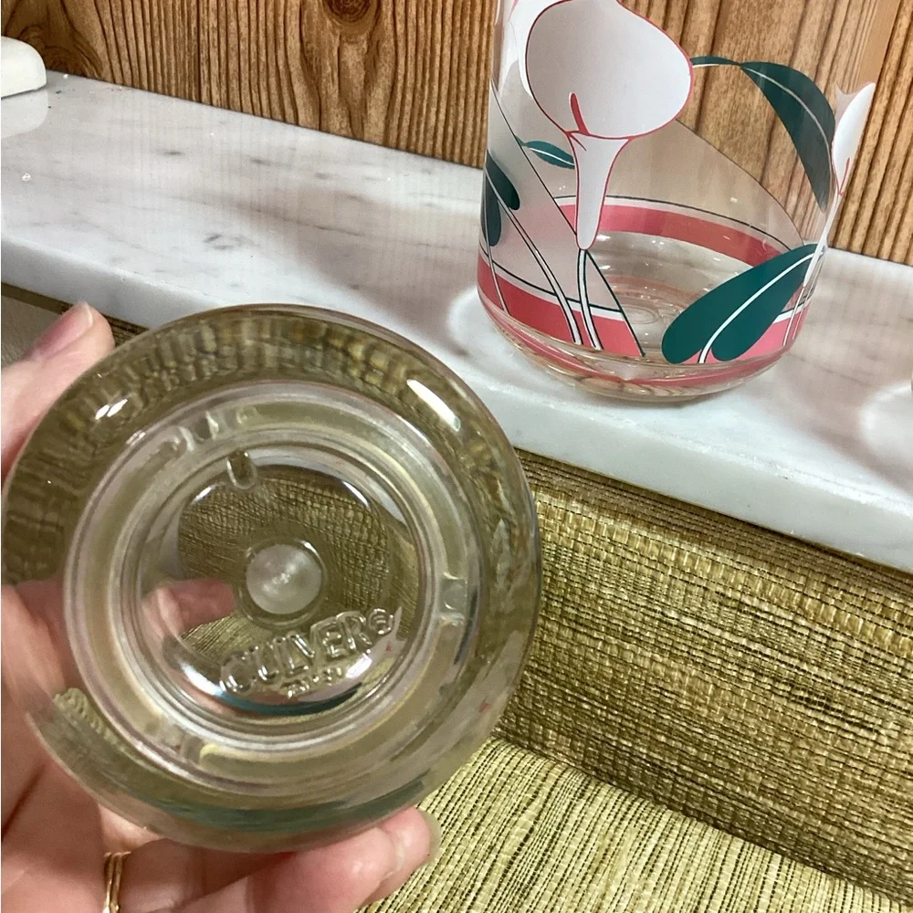 Rare Retro Vtg 1980’s Culver Nouveau Encounters Acrylic Whiskey Glasses set of 4